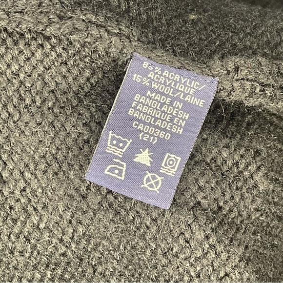 Men’s Chunky Knit Patterned Sweater - Wool Blend - Size Large - Picture 7 of 9